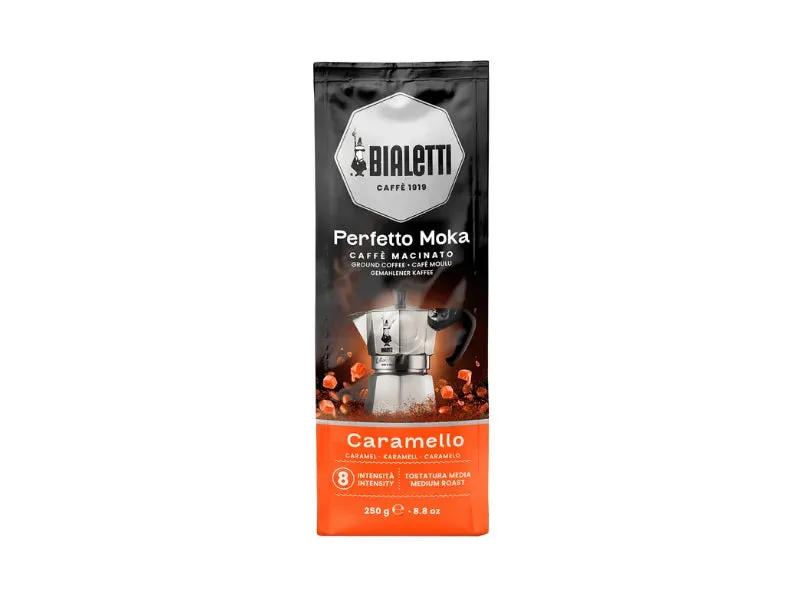 Bialetti Perfetto Moka Caramello Ground Coffee 250g