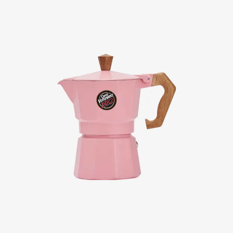 Caffè Vergnano Moka Pot - 3 cup - Pink