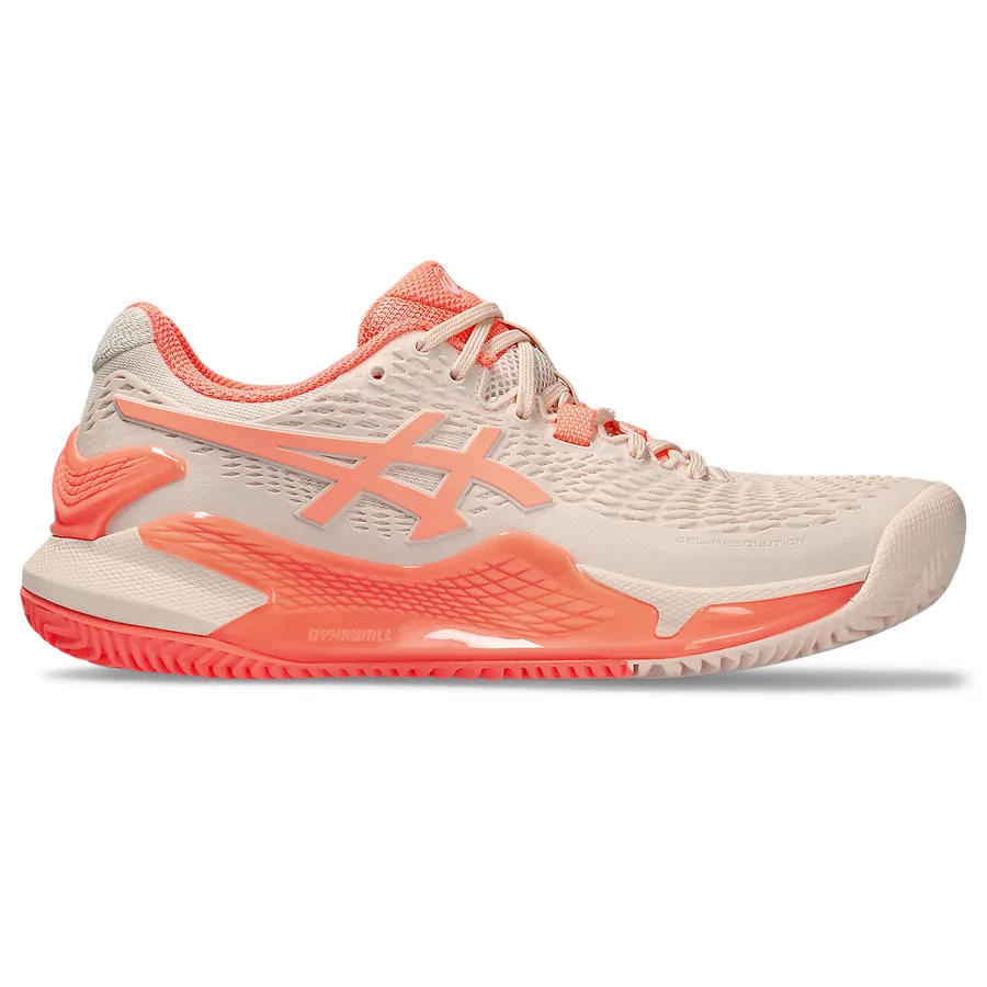 ASICS GEL-RESOLUTION 9 CLAY Light Pink/Orange tennis shoe — SR_RT_GLB