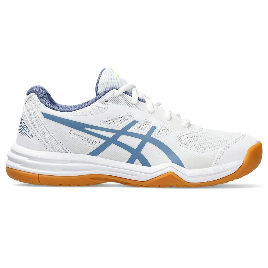 ASICS UPCOURT 5 White/Denim Blue kids court shoe — SR_RT_GLB