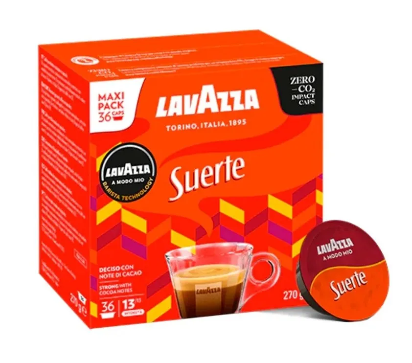 Lavazza A Modo Mio Suerte Coffee Capsules - 36 Capsules