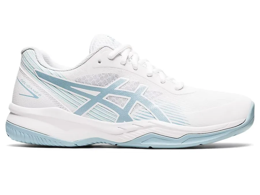 ASICS GEL-GAME 8 — WHITE/SMOKE BLUE tennis shoes