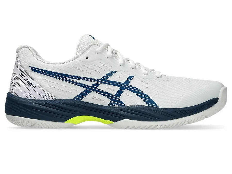 ASICS GEL-GAME 9 — WHITE/MAKO BLUE tennis shoes