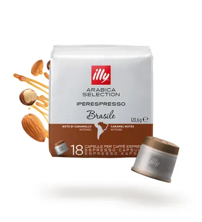 illy iperEspresso Brasile coffee capsules, 18-capsule pack