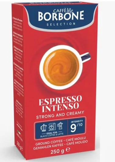 Caffe Borbone Espresso Intenso ground coffee, 250 g pack