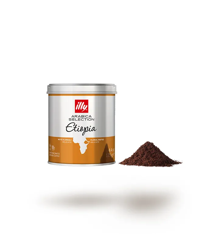 illy Arabica Selection Etiopia ground espresso coffee, 125 g pressurised can
