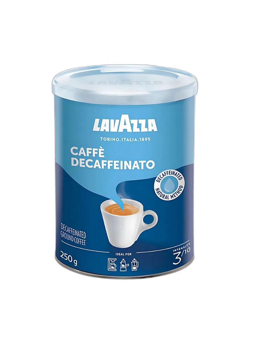 Lavazza Dek Classico decaffeinated ground coffee, 250 g can