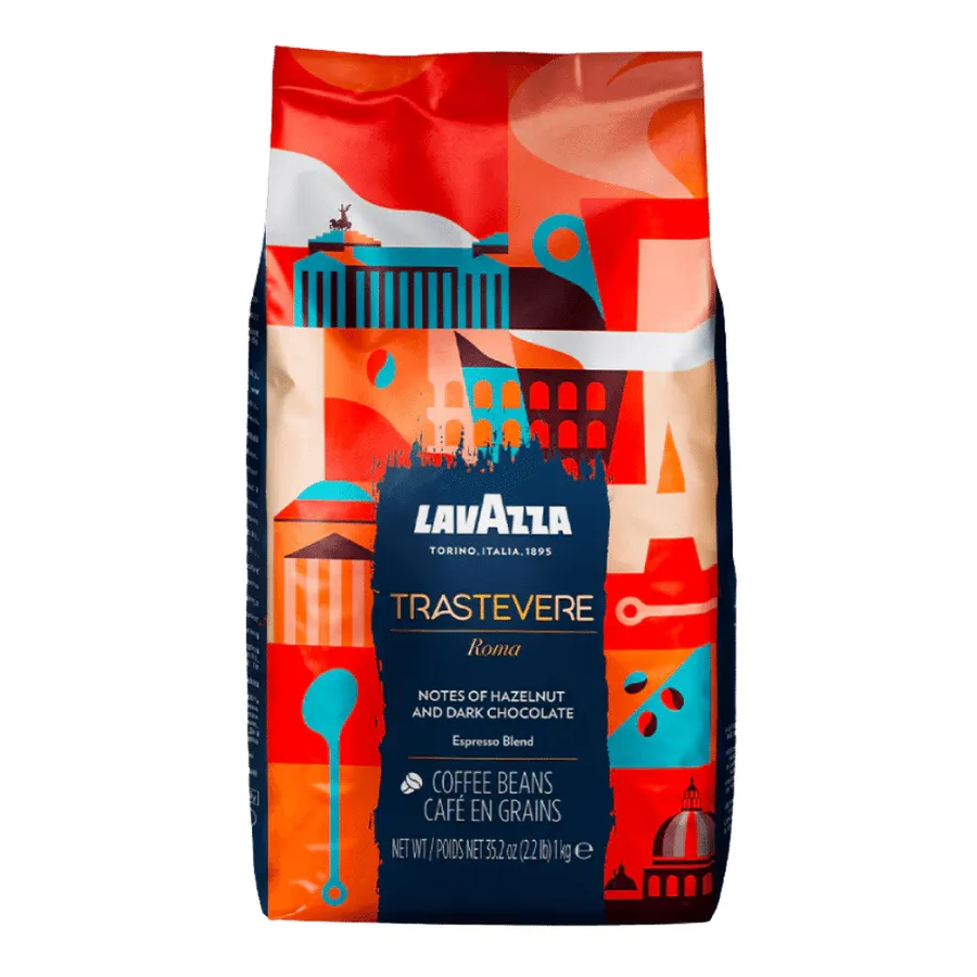Lavazza Tales of Italy Trastevere espresso coffee beans, 1 kg bag