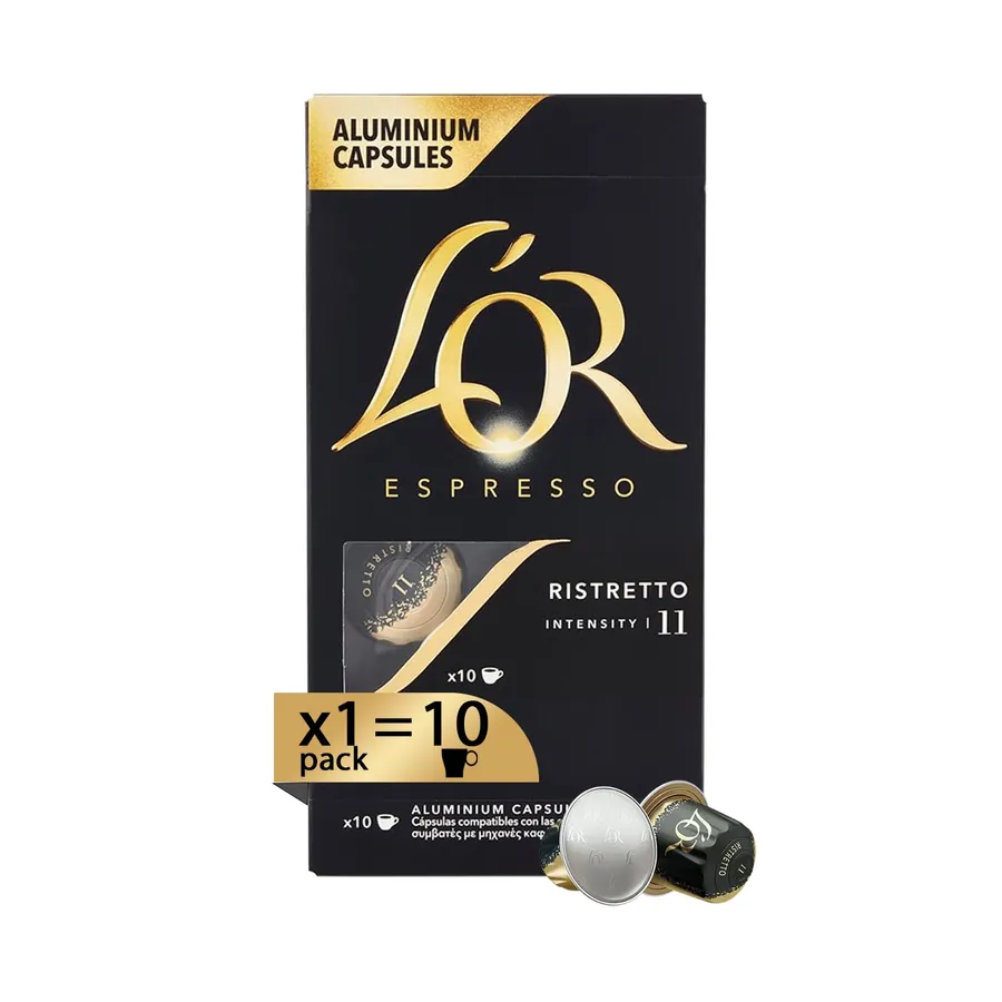 L'OR Espresso Ristretto coffee capsules compatible with Nespresso Original, box of 10
