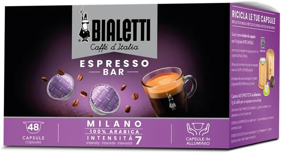 Bialetti Espresso Bar Milano Bialetti-system coffee capsules, 48-capsule box
