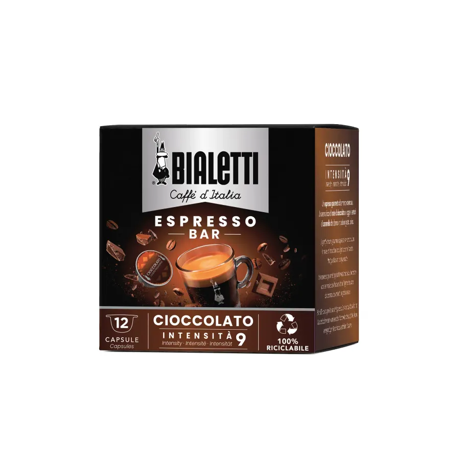 Bialetti Espresso Bar Cioccolato chocolate-flavoured Bialetti capsules, 12-capsule box