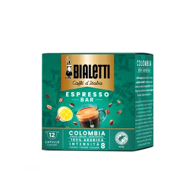 Bialetti Espresso Bar Colombia single-origin 100% Arabica Bialetti capsules, 12-capsule box