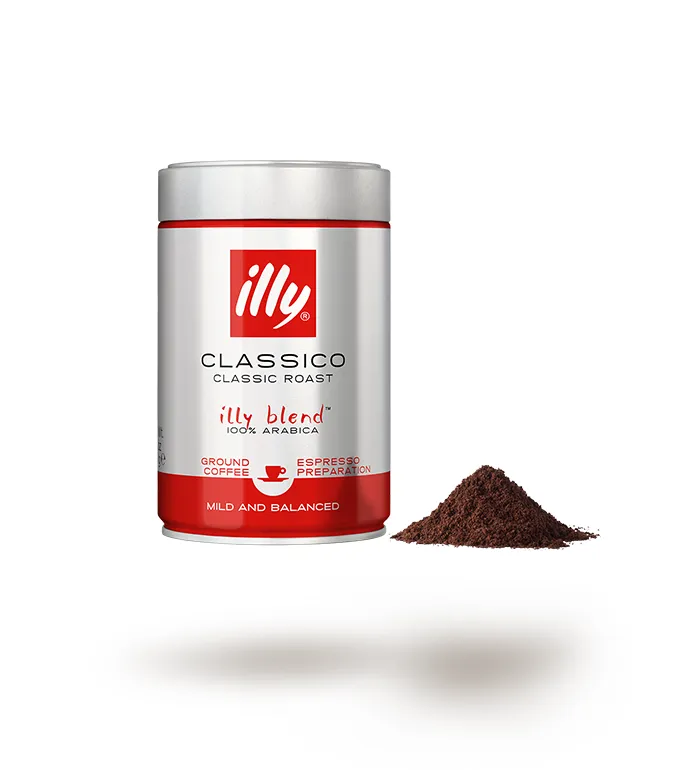 illy Classico medium roast ground espresso coffee, 250 g pressurised can