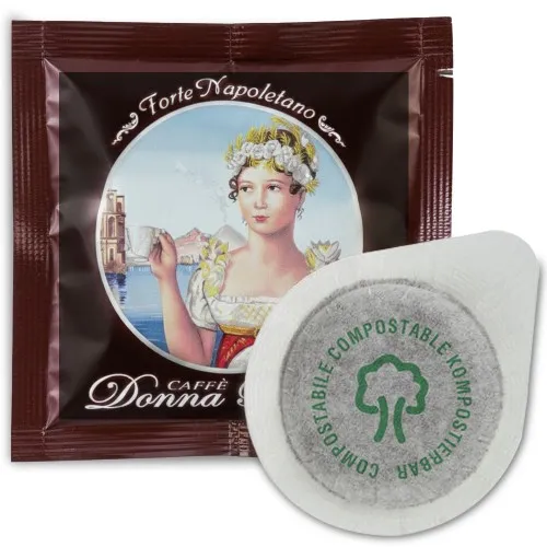 Caffe Donna Regina Forte Napoletano ESE paper coffee pod, 44 mm, single 7 g dose