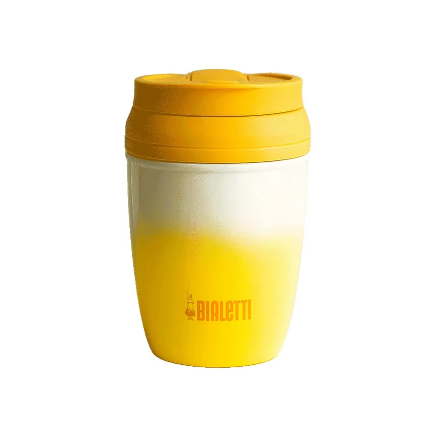 Bialetti Sapore di Sole butter-yellow thermal mug 300 ml with lid