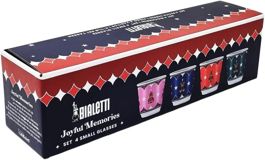 Bialetti Joyful Memories Espresso Cups - 90ml - 4 Cups