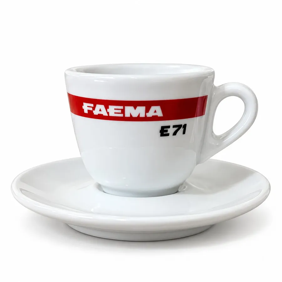 Faema E71 Espresso Cup With Saucer - 80ml